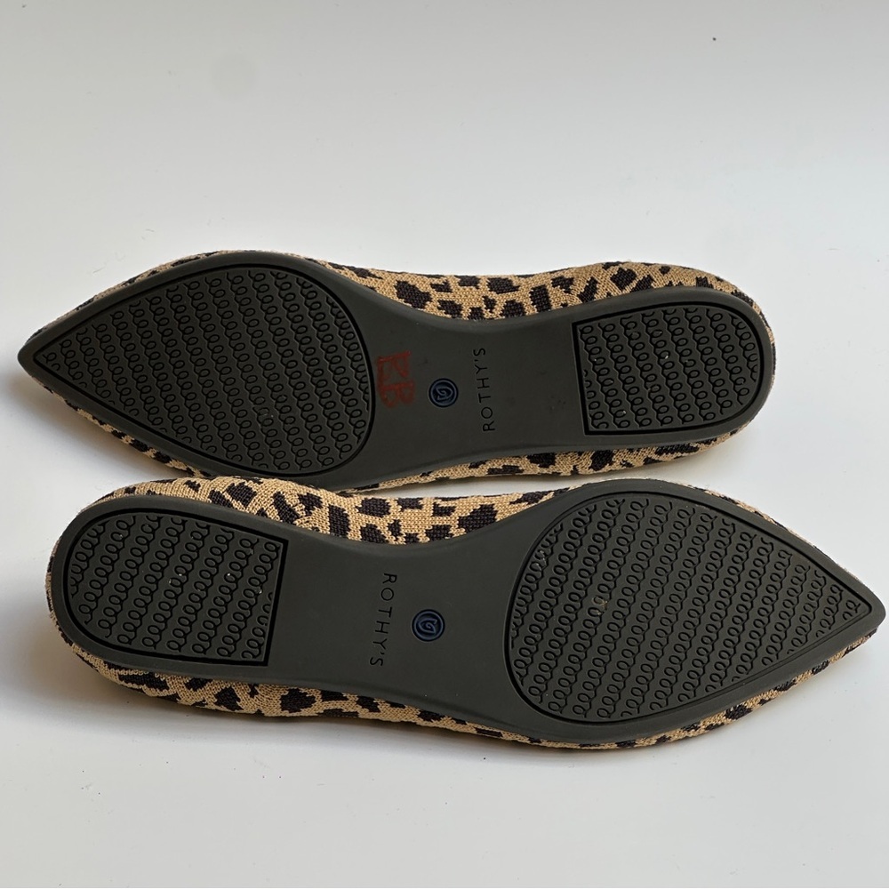 Rothy’s The Point Leopard Print Flats Size 7.5 Re… - image 7